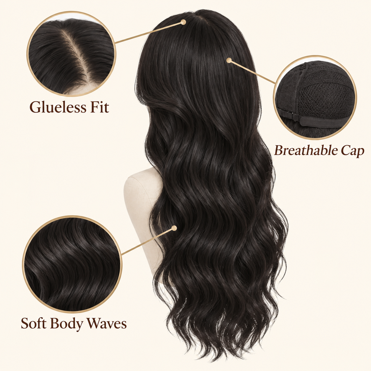 Elowen AirFit Glueless Wave Wig