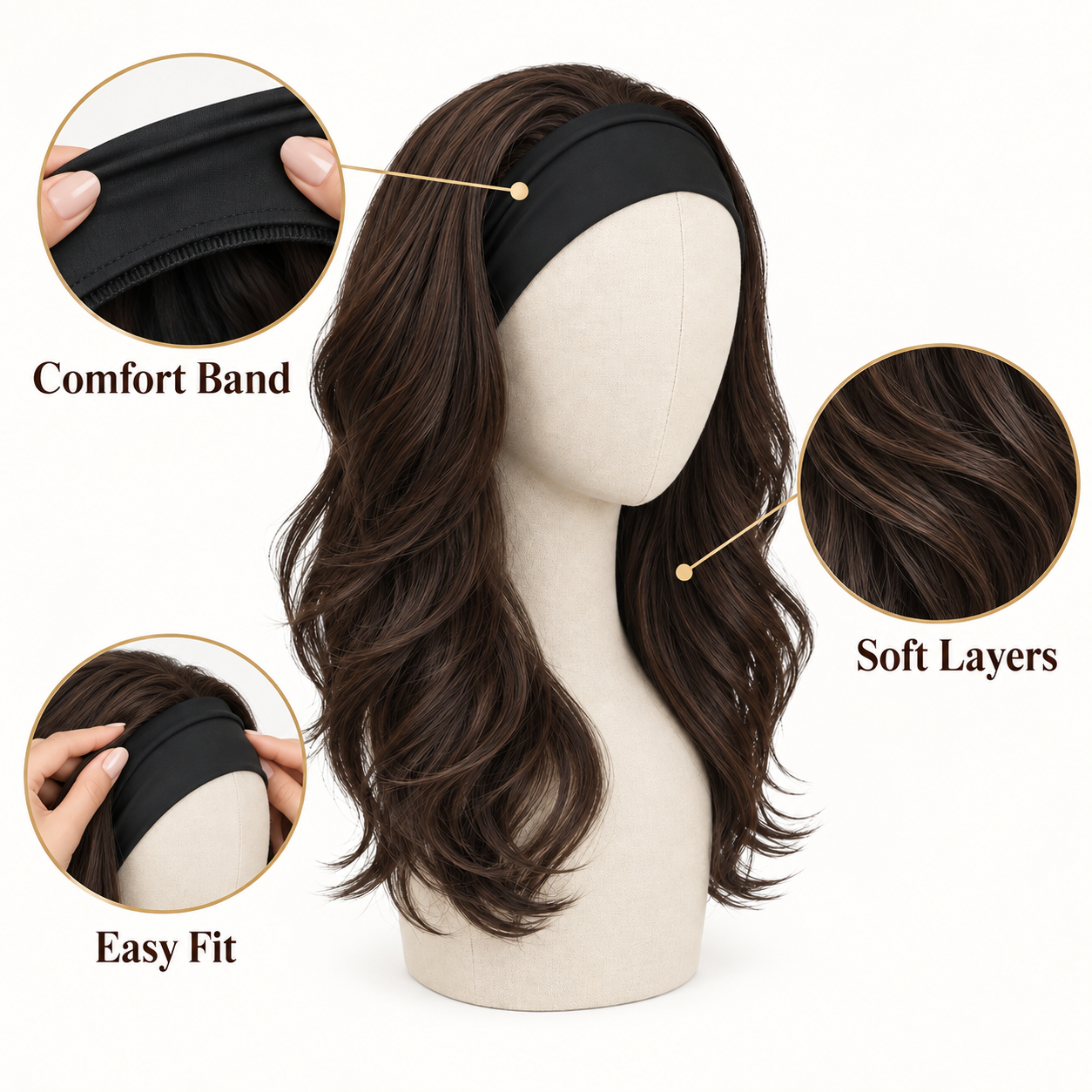 Celine EaseBand Layered Hairpiece