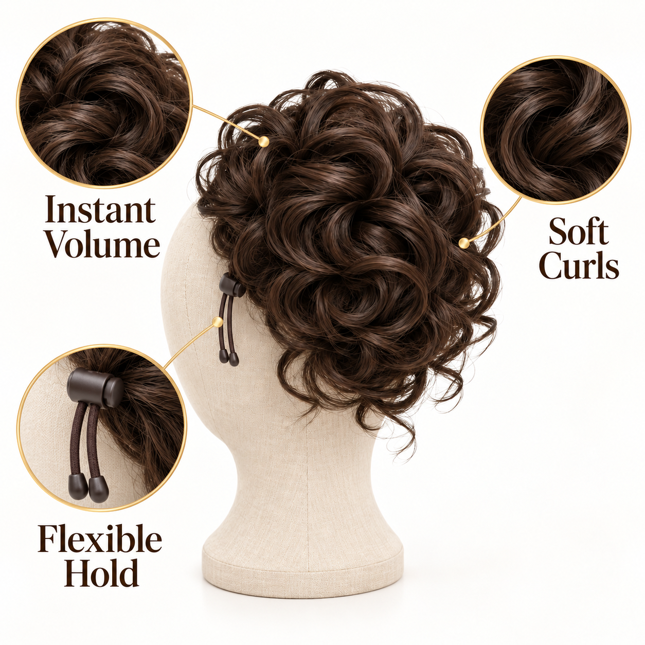 Liora TwistCloud Curly Bun