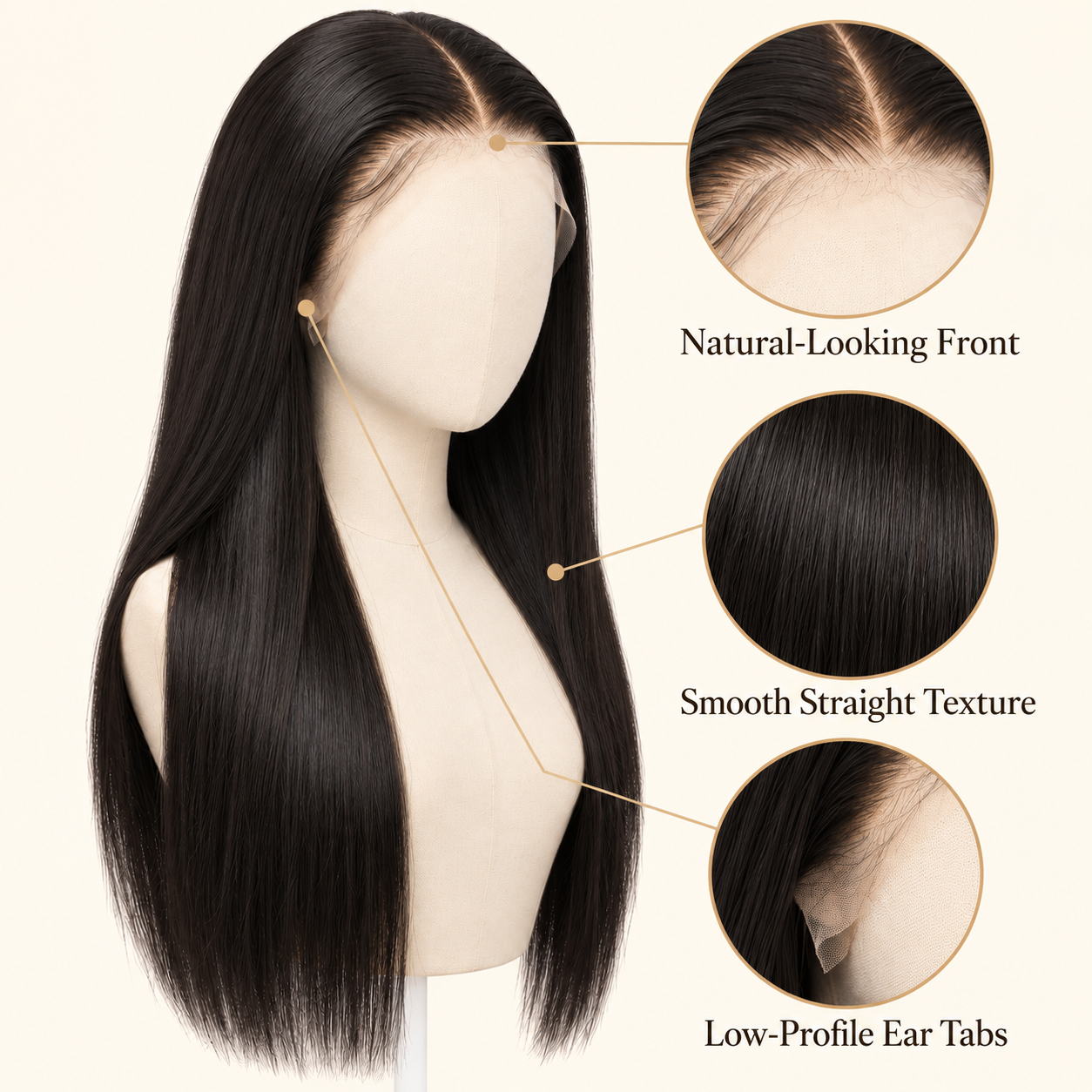 Sorelle Seamline Straight Lace Wig